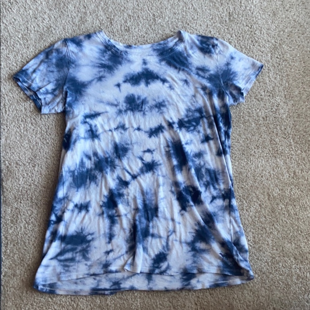 VS PINK blue tie dye tee